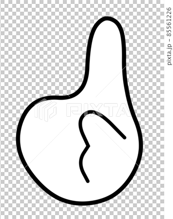 Illustration material of simple index finger - Stock Illustration ...