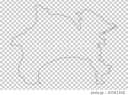 神奈川県の線画 神奈川県の線画 85561508