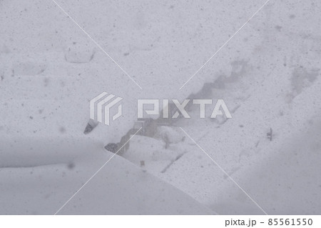 大雪の大内宿　福島 85561550