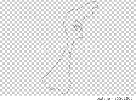 石川県の線画 石川県の線画 85561805