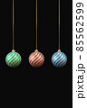 Decorative balls for christmas isolated on transparent background ,3D rendering. 85562599