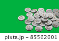 Bitcoin digital currency on green screen background , 3d rendering 85562601