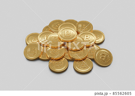 Bitcoin Digital Currency on white background , 3d rendering 85562605