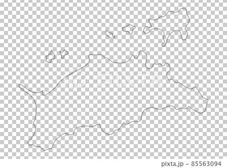 Line drawing of Kagawa prefecture 85563094