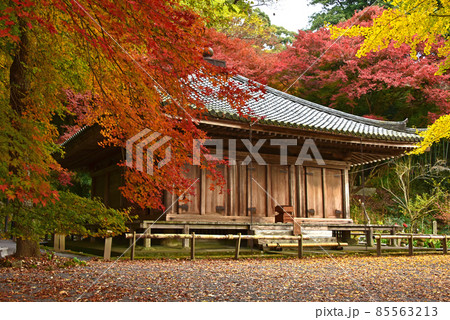 大分県 国東半島 富貴寺の紅葉 大分県 国東半島 富貴寺の紅葉 85563213