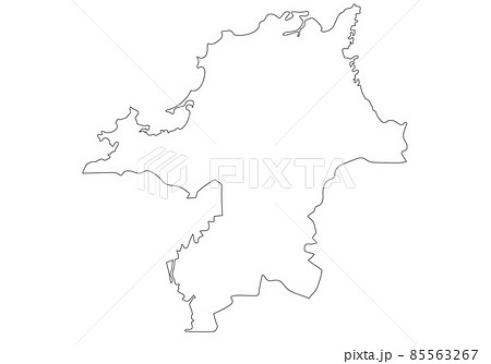 福岡県の線画