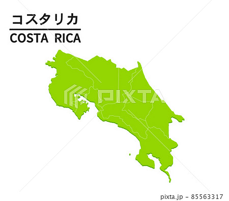 コスタリカの世界地図イラスト コスタリカの世界地図イラスト 85563317