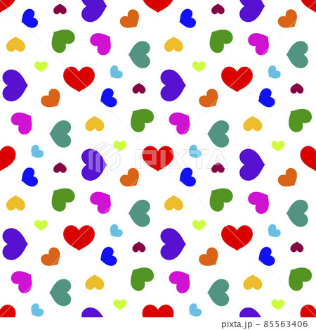 Colored bright hearts love seamless background pattern Colored bright hearts love seamless background pattern 85563406