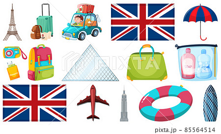 Set of summer vacation objects and elements Set of summer vacation objects and elements 85564514