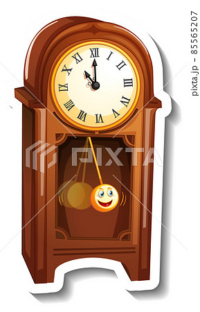 Analog antique clock in cartoon style 85565207