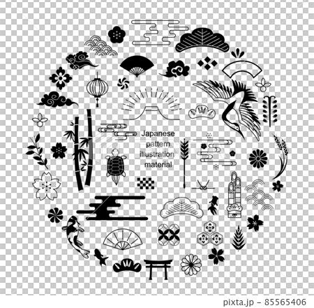 日本 和風 アイコン イラスト素材のイラスト素材 [85565406] - PIXTA