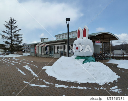 雪景色の野辺山駅前(長野県南牧村) 雪景色の野辺山駅前(長野県南牧村) 85566381