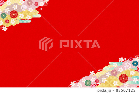 背景素材-和柄桜2022-9 85567125