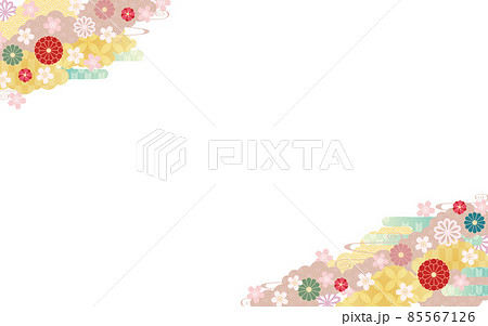 背景素材-和柄桜2022-7ベク 85567126