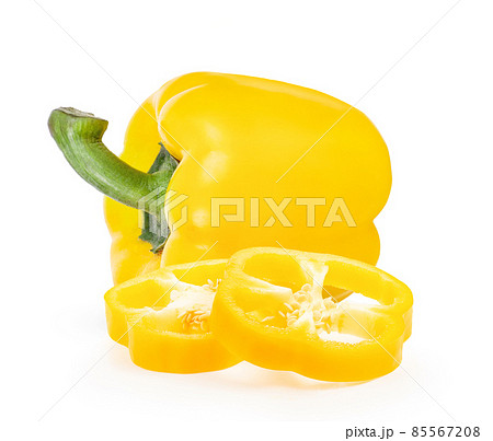 fresh yellow peppers isolated on white 85567208