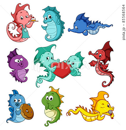 The collection of seahorses with cute pose are wonderful 85568564