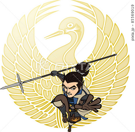 武装して槍を持って飛びかかる森可成【3頭身・家紋】 武装して槍を持って飛びかかる森可成【3頭身・家紋】 85569019