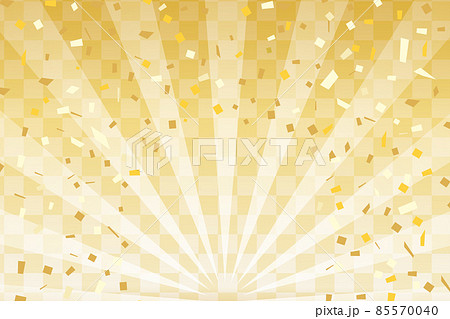 シャンパンゴールドの市松背景のサンバースト 紙吹雪 シャンパンゴールドの市松背景のサンバースト 紙吹雪 85570040