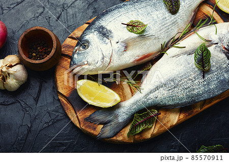 Fresh dorado fish, seabass Fresh dorado fish, seabass 85570911