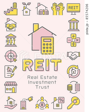 REIT（不動産投資信託）　アイコンのフレーム 85574206