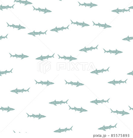 Leopard shark seamless pattern in scandinavian style. Marine animals background. Vector illustration for children funny textile. Leopard shark seamless pattern in scandinavian style. Marine animals background. Vector illustration for children funny textile. 85575893