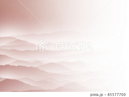 茶色の雲海漂う山脈の風景背景イラスト 左から右へ薄くなるグラデーション 横 他色有り 85577700