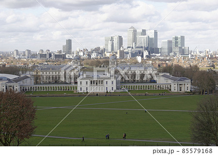View of Greenwich Park with the Naval College and the City, London, UK. View of Greenwich Park with the Naval College and the City, London, UK. 85579168