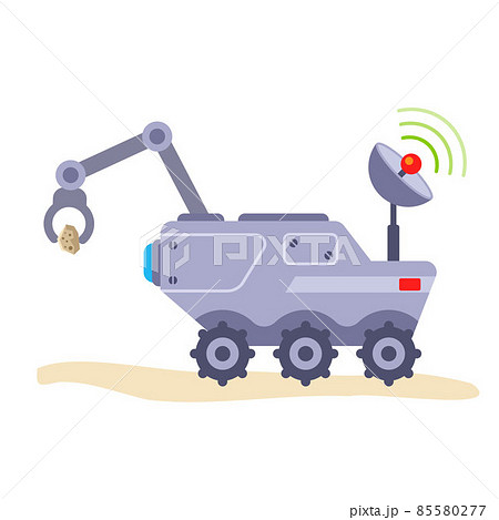 lunar rover explores the surface of Mars. study of a space object. 85580277