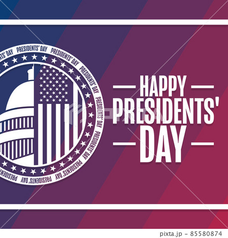 Happy Presidents Day. Holiday concept. Template for background, banner, card, poster with text Happy Presidents Day. Holiday concept. Template for background, banner, card, poster with text 85580874