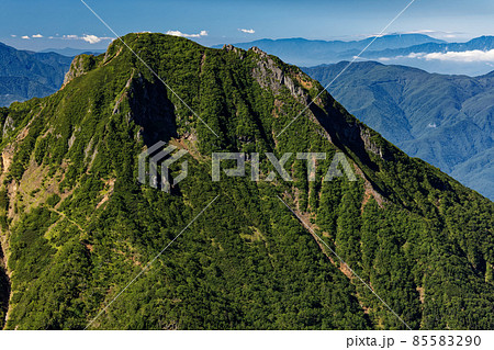 八ヶ岳連峰・横岳から阿弥陀岳と恵那山遠望 85583290