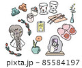 かわいい韓国雑貨のイラスト 85584197