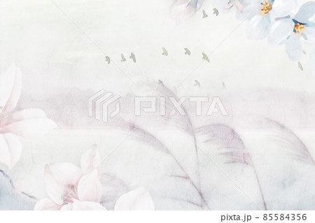 Beautiful watercolor flower rose flower illustration 85584356