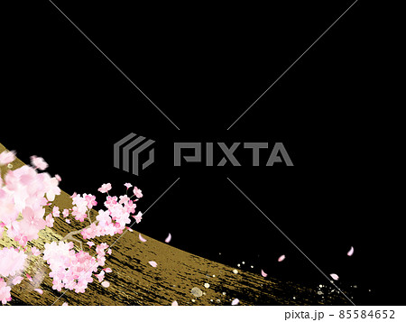 夜桜をイメージした和風背景 夜桜をイメージした和風背景 85584652