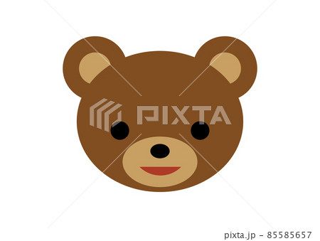 くまの顔イラストのイラスト素材 [85585657] - PIXTA