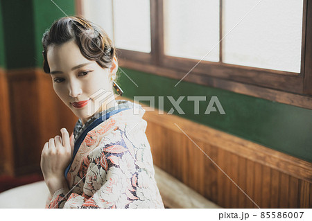 デニム着物　フィンガーウェーブ 85586007