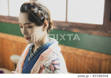 デニム着物　フィンガーウェーブ 85586008