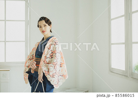 デニム着物　ショール 85586015