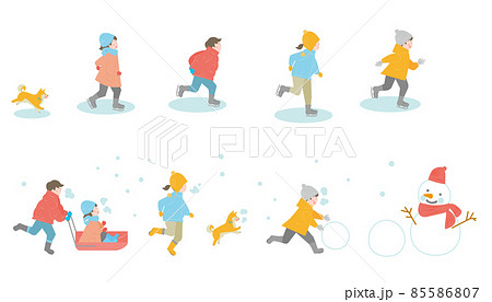 冬の子供セット 85586807