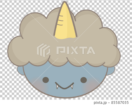 Setsubun smiley blue demon illustration Setsubun smiley blue demon illustration 85587035