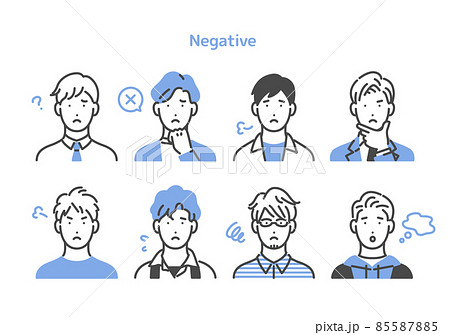 困っている男性の上半身セット 困っている男性の上半身セット 85587885