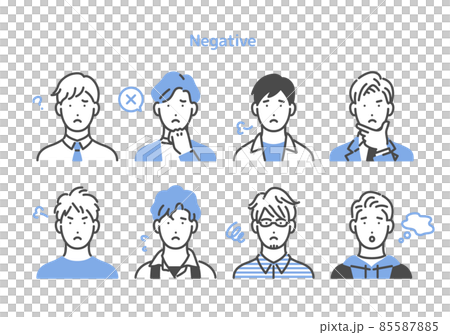 困っている男性の上半身セット 困っている男性の上半身セット 85587885