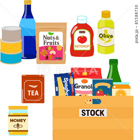 買い置きの食料品、ストック 買い置きの食料品、ストック 85588730