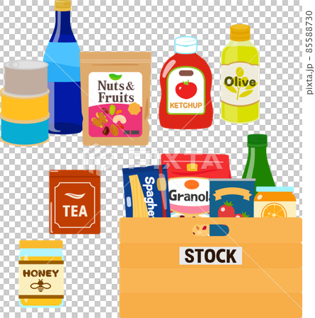 買い置きの食料品、ストック 買い置きの食料品、ストック 85588730