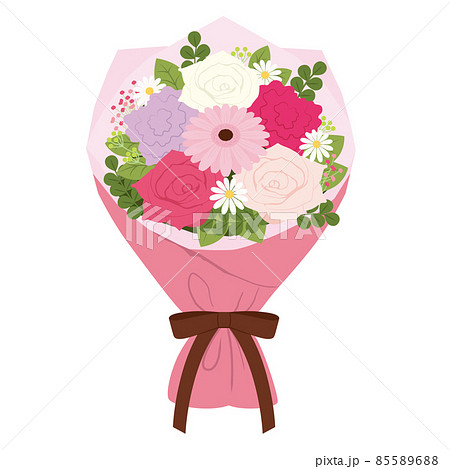 ピンク色の花束のイラスト素材 [85589688] - PIXTA