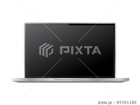 Blank screen. Realistic laptop on a white background. Stock vector illustration 85591180