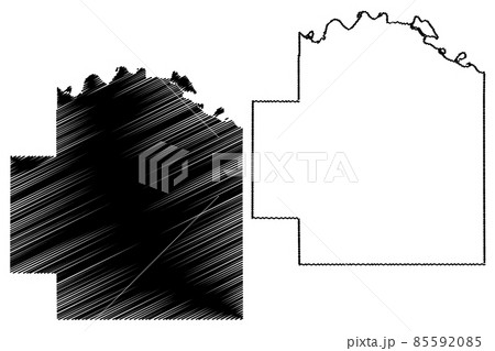 Wabaunsee County, Kansas (U.S. county, United States of America, USA, U.S., US) map vector illustration, scribble sketch Wabaunsee map 85592085