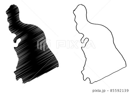 Campbell County, Kentucky (U.S. county, United States of America, USA, U.S., US) map vector illustration, scribble sketch Campbell map 85592139