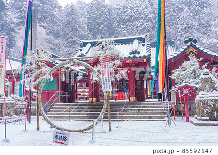 （神奈川県）箱根神社　雪中の初詣 85592147