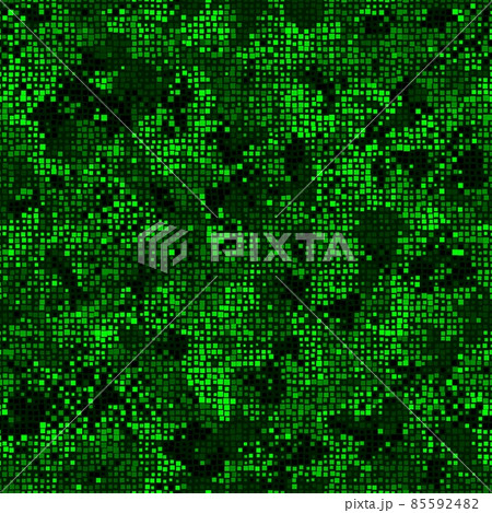 Green emerald halftones pixel clouds seamless pattern vector background texture 85592482