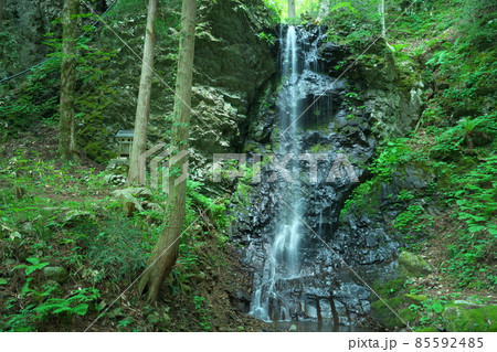 布滝の近くにある白髪滝の真夏の風景1　岡山県津山市 85592485